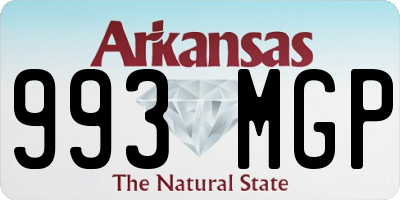 AR license plate 993MGP