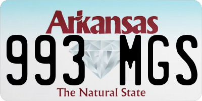 AR license plate 993MGS