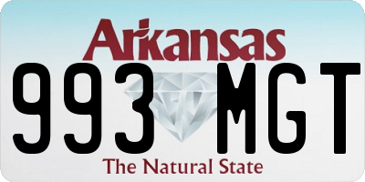 AR license plate 993MGT
