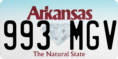 AR license plate 993MGV