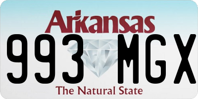 AR license plate 993MGX