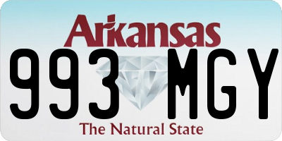 AR license plate 993MGY