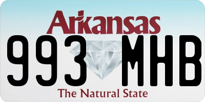 AR license plate 993MHB