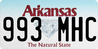AR license plate 993MHC