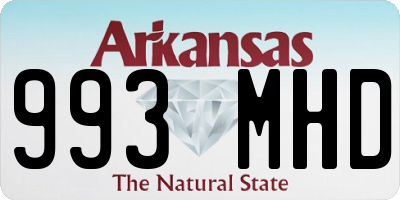 AR license plate 993MHD