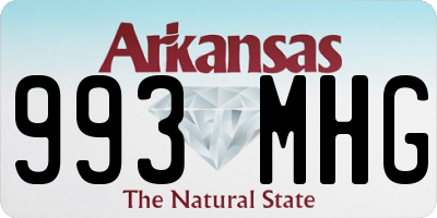 AR license plate 993MHG