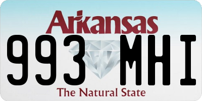 AR license plate 993MHI
