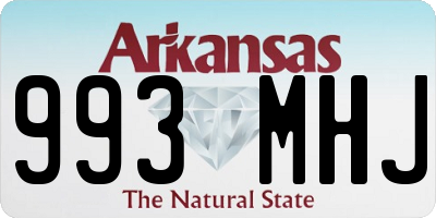 AR license plate 993MHJ