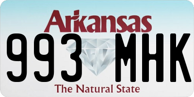 AR license plate 993MHK