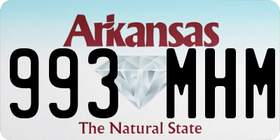 AR license plate 993MHM