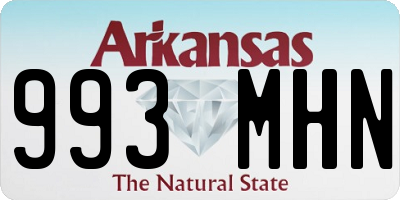 AR license plate 993MHN