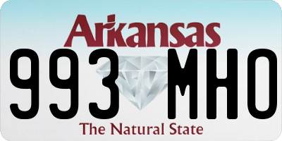 AR license plate 993MHO