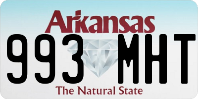 AR license plate 993MHT