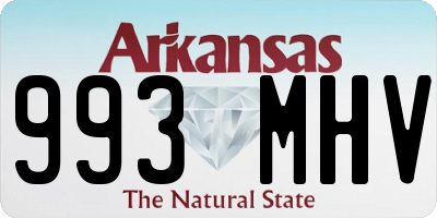 AR license plate 993MHV