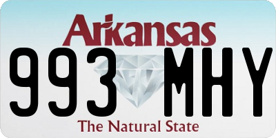 AR license plate 993MHY