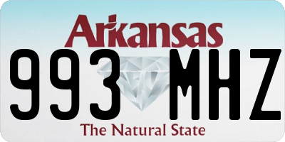 AR license plate 993MHZ