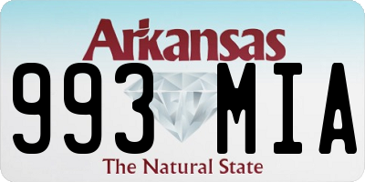 AR license plate 993MIA