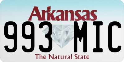 AR license plate 993MIC