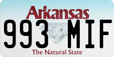 AR license plate 993MIF