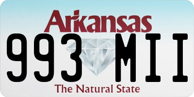 AR license plate 993MII