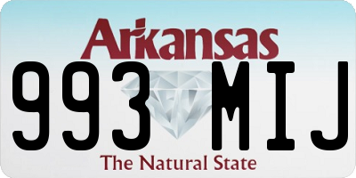 AR license plate 993MIJ