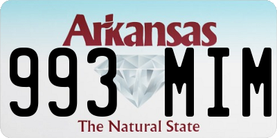 AR license plate 993MIM