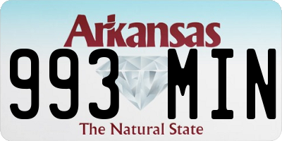 AR license plate 993MIN