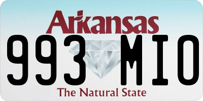 AR license plate 993MIO