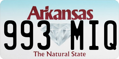 AR license plate 993MIQ