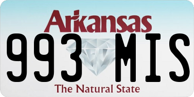 AR license plate 993MIS