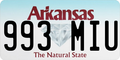 AR license plate 993MIU