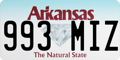 AR license plate 993MIZ