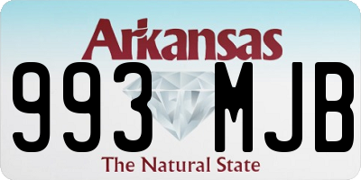 AR license plate 993MJB