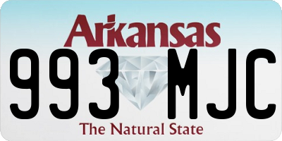 AR license plate 993MJC