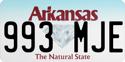 AR license plate 993MJE