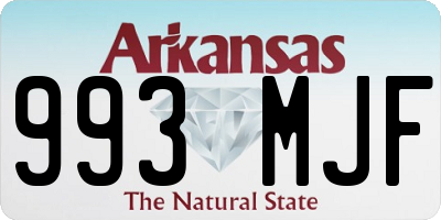 AR license plate 993MJF