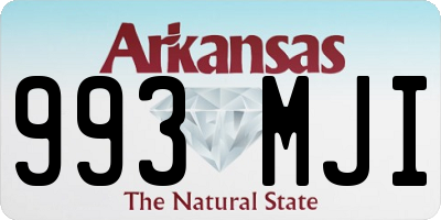 AR license plate 993MJI