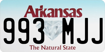 AR license plate 993MJJ