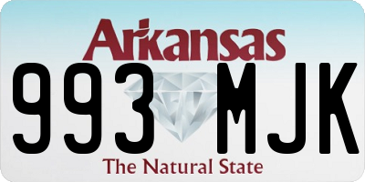 AR license plate 993MJK
