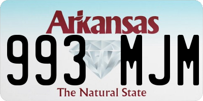AR license plate 993MJM