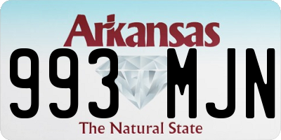 AR license plate 993MJN