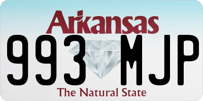 AR license plate 993MJP