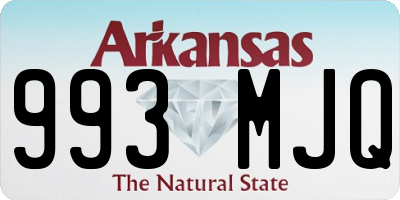 AR license plate 993MJQ