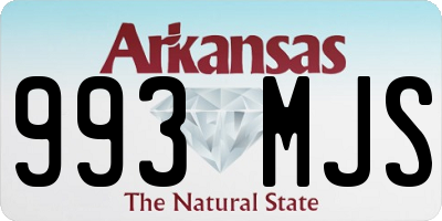 AR license plate 993MJS