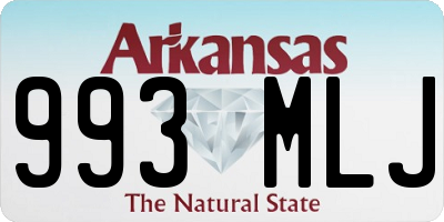AR license plate 993MLJ
