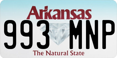 AR license plate 993MNP