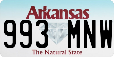 AR license plate 993MNW