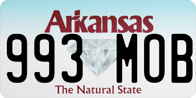 AR license plate 993MOB