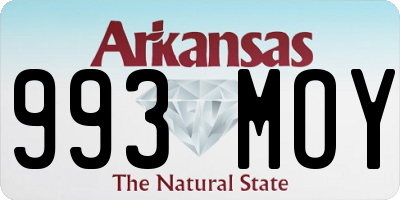 AR license plate 993MOY