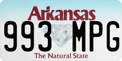 AR license plate 993MPG